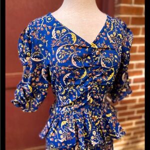 Anna Cate Charley Blue Floral Dress